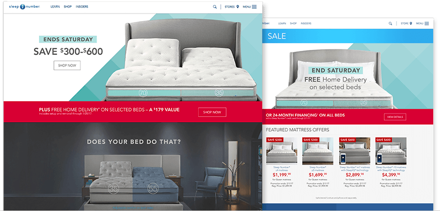 Web page designs