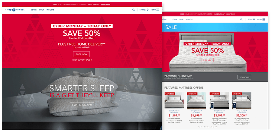 Web page designs