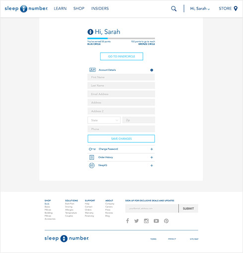 Web page design