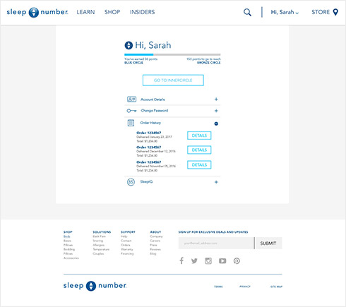 Web page design