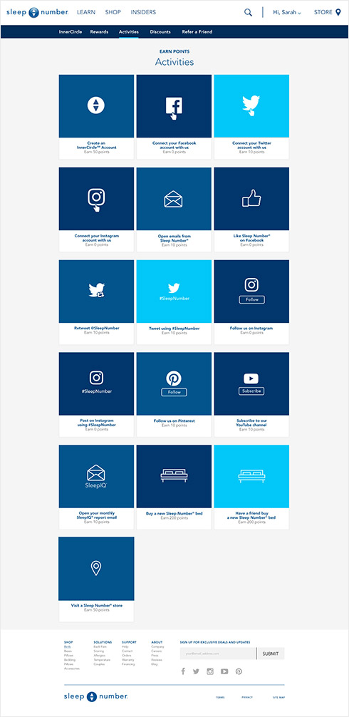 Web page design