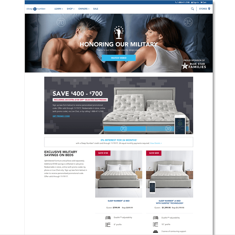 Military Landing Page
