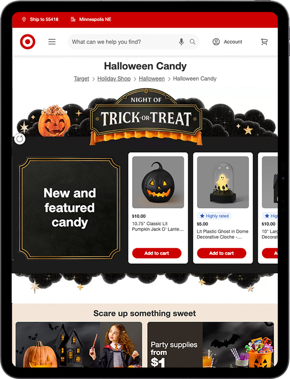 Target Halloween Candy Hub